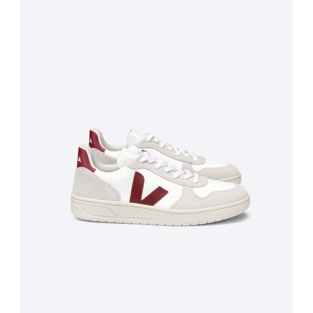 Veja V-10 B-MESH Tenisky Damske White/Red | SK 644LIS